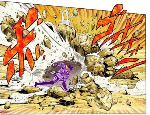 JOJO第三部：太阳第二卷白金之星砸坑漫画截图.webp