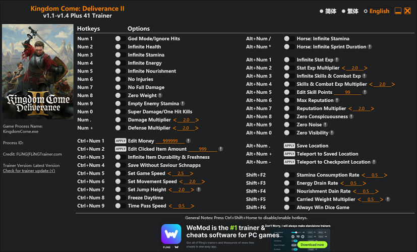 天国拯救2风灵月影修改器最新版截图3
